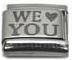 We love you - plain laser 9mm Italian charm